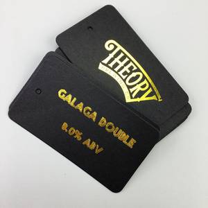 Atacado Nome Personalizado Logotipo Em Relevo Papel Pendurar Tags para Roupas Sapatos & Bolsas-Formas Personalizadas Business Garment Labels