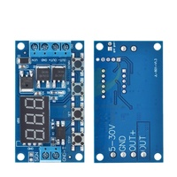 DC 12V 24V 双MOS LED数字延时继电器触发循环定时器延时开关电路板定时控制模块DIY