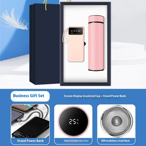 Custom <strong>Promotional</strong> Business <strong>2026</strong> <strong>New</strong> Arrivals Bulk Items Stainless Steel Water Bottle Power Bank Logo Gift Set - Product Image 5