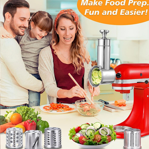 Accessoire de râpe à légumes et à fromage compatible lave-vaisselle, trancheuse et râpe en acier inoxydable avec lames de coupe pour <span class=keywords><strong>Kitchenaid</strong></span> - Product Image 5