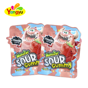 Caramelos de Goma con Sabor a <span class=keywords><strong>Fresa</strong></span>, Tipo Monster Sour, Envueltos Individualmente, Caja de Exhibición de 30 Unidades, Venta al Por Mayor Directa de Fábrica - Product Image 3