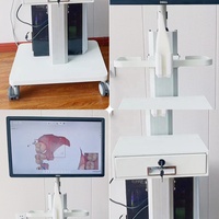 Nouveau chariot oral dentaire d'hôpital en plastique d'aluminium + d'ABS de style de conception avec le chariot mobile de bureau de support de scanner pour la clinique dentaire