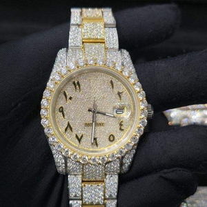 Montres de luxe automatiques Hip Hop avec diamants VVS1, montre Moissanite Iced Out pour hommes avec boîte - Product Image 1