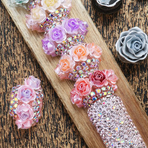 Ручной росписью цветок розы акриловые бусины смешанные цвета креативные бусины для рукоделия ювелирные изделия для изготовления браслета ожерелье - Product Image 2