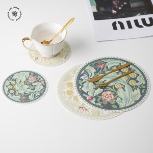 Salvamanteles Redondo Minimalista Moderno con Diseño Floral, Aislante Térmico de PU para Vajilla y Posavasos - Product Image 1