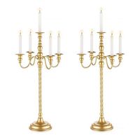 Candelabro de Hierro para Decoración de Mesa de Boda, Portavelas de Hierro con Múltiples Cabezas, Decoración Romántica para Cena a la Luz de las Velas, Premium