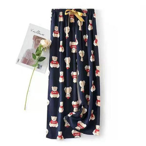 Modello SDC009 a 2,23 Dollari, <span class=keywords><strong>Pantaloni</strong></span> Casual Estivi in Cotone a Vita Libera per <span class=keywords><strong>Donna</strong></span>, Gamba Dritta Lunga, <span class=keywords><strong>Taglie</strong></span> Forti - Product Image 3