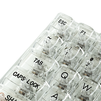 Papan kunci game Keyboard mekanis berkabel, USB 100 keycap Gamer dengan Keyboard kantor RGB