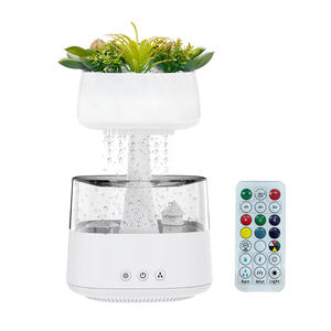 450ml nuovo arrivo marca Home Desktop miglior regalo ultrasuoni Aroma Mist Rain Cloud <span class=keywords><strong>umidificatore</strong></span> pianta fai da te - Product Image 4