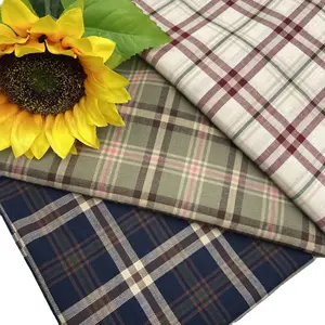 In Stock Yarn Dye Woven Plaid Fabric Polyester Cotton Fabric TC CVC Shirting / Shirt/ Dress /Home Textile Fabric