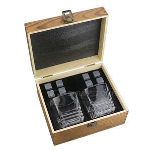 Pierres à whisky en granit, accessoires de bar, ensemble de pierres à whisky avec verres, coffret cadeau - Product Image 1