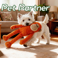 AFP Jouet pour animaux de compagnie en peluche douce, style animaux multiples, durable, interactif, jouet à mâcher pour chien avec couineur intégré et papier froissé