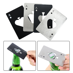 Bêche une carte couteau ouvre-bouteille carte à jouer créative en forme d'acier inoxydable maison outil carte ouvre-bouteille ouvre-bière - Product Image 4