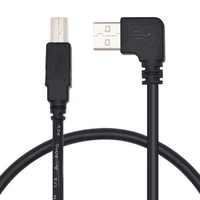 Câble d'imprimante de données USB2.0 0.3m 1.5m droite gauche vers le haut vers le bas coude d'angle de 90 degrés B veste en PVC de type mâle avec bouclier tressé
