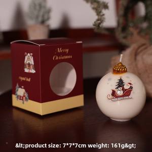 Ingrosso natale a forma di palla decorativo cera di soia <span class=keywords><strong>candele</strong></span> aromaterapia pupazzo di neve <span class=keywords><strong>casa</strong></span> <span class=keywords><strong>per</strong></span> <span class=keywords><strong>la</strong></span> decorazione domestica - Product Image 6