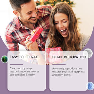 Polvo para Molde de Mano Artificial, Kit de Bricolaje para Clonar y Crear Modelos 3D de Huellas de Manos, Recuerdo No Tóxico de Secado Rápido, Decoración para el Hogar y Festivales - Product Image 2