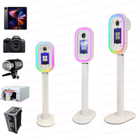   Photomaton ovale avec angle de prise de vue réglable et flight case pour iPad, idéal pour les mariages