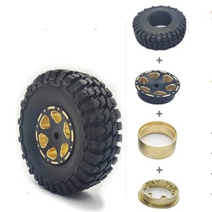 Lốp Cao Su Với Vành Bánh Xe Beadlock Bằng Nhôm Đồng Thau <span class=keywords><strong>1.0</strong></span> Cho 1/24 RC Axial SCX24 Tất Cả Các Mẫu 4 Chiếc - Product Image 2