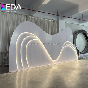 LEDA Wedding Decoration Acrylic <b>Backdrop</b> Led Pvc Acrylic Mountain Shape Craft Panel Acrylic <b>Stand</b> For Wedding Stage Decoration - Product Image 5