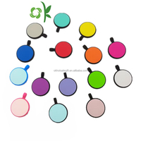 OKSILICONE Benutzer definierte ID Silent Silicone Pet Tag Gravierte runde Form für Anti-Lost Dog Cat ID Name Benutzer definierter QR-Code Logo Gummi-Tags