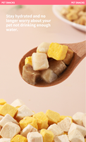 Friandises lyophilisées OEM pour animaux de compagnie, 9 saveurs, 100g/baril, ingrédients à base de viande fraîche, vente en gros, aliments naturels lyophilisés pour chats et chiens