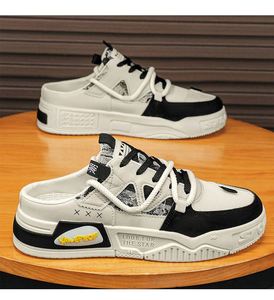 Chaussures décontractées pour hommes, style mule à bout enveloppé, nouveau modèle pratique, faciles à enfiler, sans talon, en maille, pour jeunes - Product Image 6