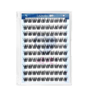 Lakanaku False Eyelashes Full <b>Strip</b> <b>Plastic</b> Band 10-14mm Mixed Glue Free Thick Volumizing For General Use - Product Image 1