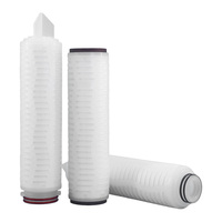 Cartouche filtrante plissée en Nylon66, PTFE, PES, PP de 10, 20, 30, 40 pouces, 0,22/0,45 microns, pour bière, vin et eau, 1000 L/heure