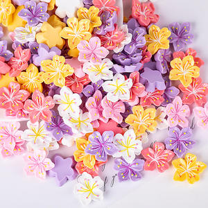 Abalorio de resina de Sakura de primavera brillante de la serie de colores de dibujos animados con técnica artística de tintes para accesorios decorativos DIY - Product Image 6