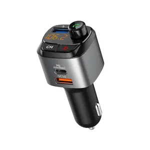 Hot Sale QC3.0 USB Car Charger Type-C PD 20W Bluetooths FM Transmitter for Car