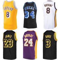 New Los Angeles City Edition Kobe Bryant 8 24 LeBrons James 23 cherokee 3 pantaloncini da basket cuciti uniformi personalizzate laker