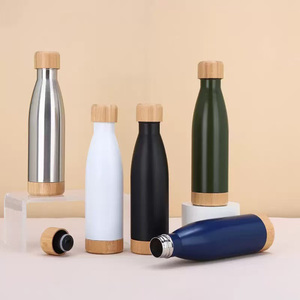 Nuevo Vaso Térmico <span class=keywords><strong>de</strong></span> Acero Inoxidable 304 con Base <span class=keywords><strong>de</strong></span> Bambú, Tapa <span class=keywords><strong>de</strong></span> Bambú <span class=keywords><strong>de</strong></span> Alta Apariencia, Botella Portátil para <span class=keywords><strong>Coca</strong></span> <span class=keywords><strong>Cola</strong></span> para Exteriores - Product Image 2