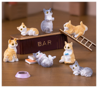 Haute qualité enfants Collection personnages de dessins animés grande Miniature dessin animé chat chien Figurines Anime Figure résine Pvc animaux jouets