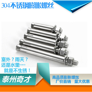 Boulon d'expansion en acier inoxydable 304 M6 M8 M10 M12 M14 M16 avec écrou et rondelle, norme nationale, qualité A, surface polie - Product Image 5