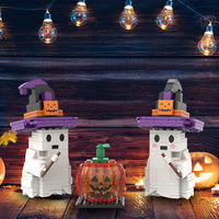 Ensemble de blocs de construction en plastique DIY personnalisés avec son et lumière pour Halloween, pour exposition et cadeaux