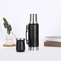 Botol air panas terisolasi vakum dinding ganda stainless steel termos pot termos yerba mate kapasitas besar 1300ml kustom