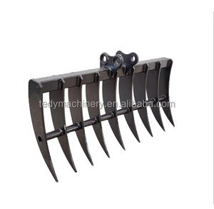 Largeur personnalisée OEM Râteau à racines Accessoire pour excavatrice à godet Produit fourni en usine - Product Image 2