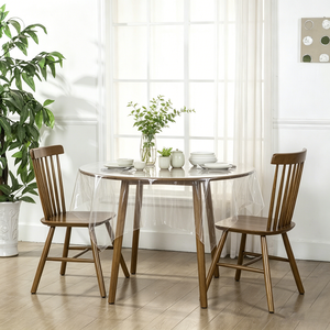 <strong>Round</strong> Modern Woven Vinyl Waterproof Clear Pattern Home Use <strong>Table</strong> Cover <strong>Protector</strong> with Customizable Size - Product Image 3