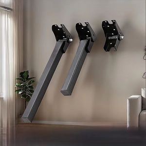 Gambe Pieghevoli per Tavolo HR, Supporti per Mobili, Staffe a 90 Gradi, Piedini Invisibili Nascosti in Metallo per Tubi Quadrati Alti, Gambe per Tavolo con Vano Portaoggetti - Product Image 5