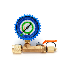 Manomètre de collecteur Tesmo Mini R410A R22 en alliage d'aluminium avec raccords en laiton pour service de réfrigération AC - Product Image 6