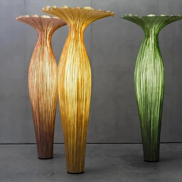 Japanese Wabi Sabi Italy Decorative Light Hotel Living Room Villa Modern Interior Designer Creative Nordic Fabric Floor Lamp