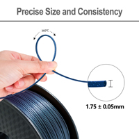 Filament d'imprimante 3D FDM HELLO3D PLA-Magic 1,75 mm 1 kg Blanc, tiges en plastique PLA 100 % vierge, certifié ROHS, longueur 330 m
