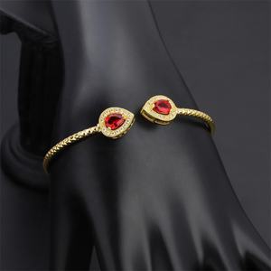 Jxx New <b>Fashion</b> 24K Gold Plated Zircon <b>Cuff</b> <b>Bracelet</b> Bangle Stylish Women's Bangle Style <b>Cuff</b> <b>Bracelet</b> - Product Image 5