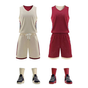 Новые баскетбольные формы для команд с индивидуальным дизайном и вашим логотипом, быстросохнущие, сетчатые, с вышивкой, двусторонние, для юношеских команд - Product Image 2