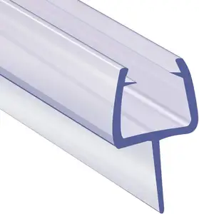 Shower Room Glass Door Bottom Gap Seal Strip for 3/8 Inch Glass, 27.5" Long Sweep Stop Shower Leaking