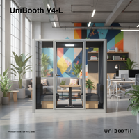 UNIBOOTH Cabines insonorisées multifonctionnelles durables, design moderne, espace de travail mobile, appartement, salle à manger, entrepôt, école