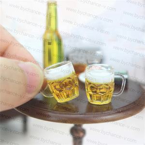 Accessoires de maison de poupée meubles de table à manger minuscule nourriture jouet faux récipient à boisson miniature en plastique tasses en verre pour bricolage semblant jouer - Product Image 3