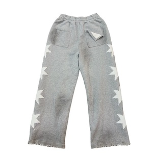 Pantalones Deportivos Unisex con Apliques Bordados Desgastados y Lavado Desgastado - Product Image 2