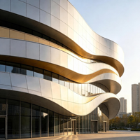 Panneau mural décoratif en aluminium sur mesure, panneaux en aluminium avec isolation pour la construction de façades