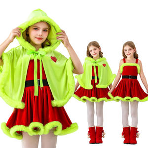 <span class=keywords><strong>Disfraz</strong></span> de <span class=keywords><strong>Grinch</strong></span> de Papá Noel para Niñas Vestido Tutú de <span class=keywords><strong>Navidad</strong></span> Disfraces de Monstruo de Piel Verde para Niña Vestidos de Fiesta de Carnaval y Halloween - Product Image 1
